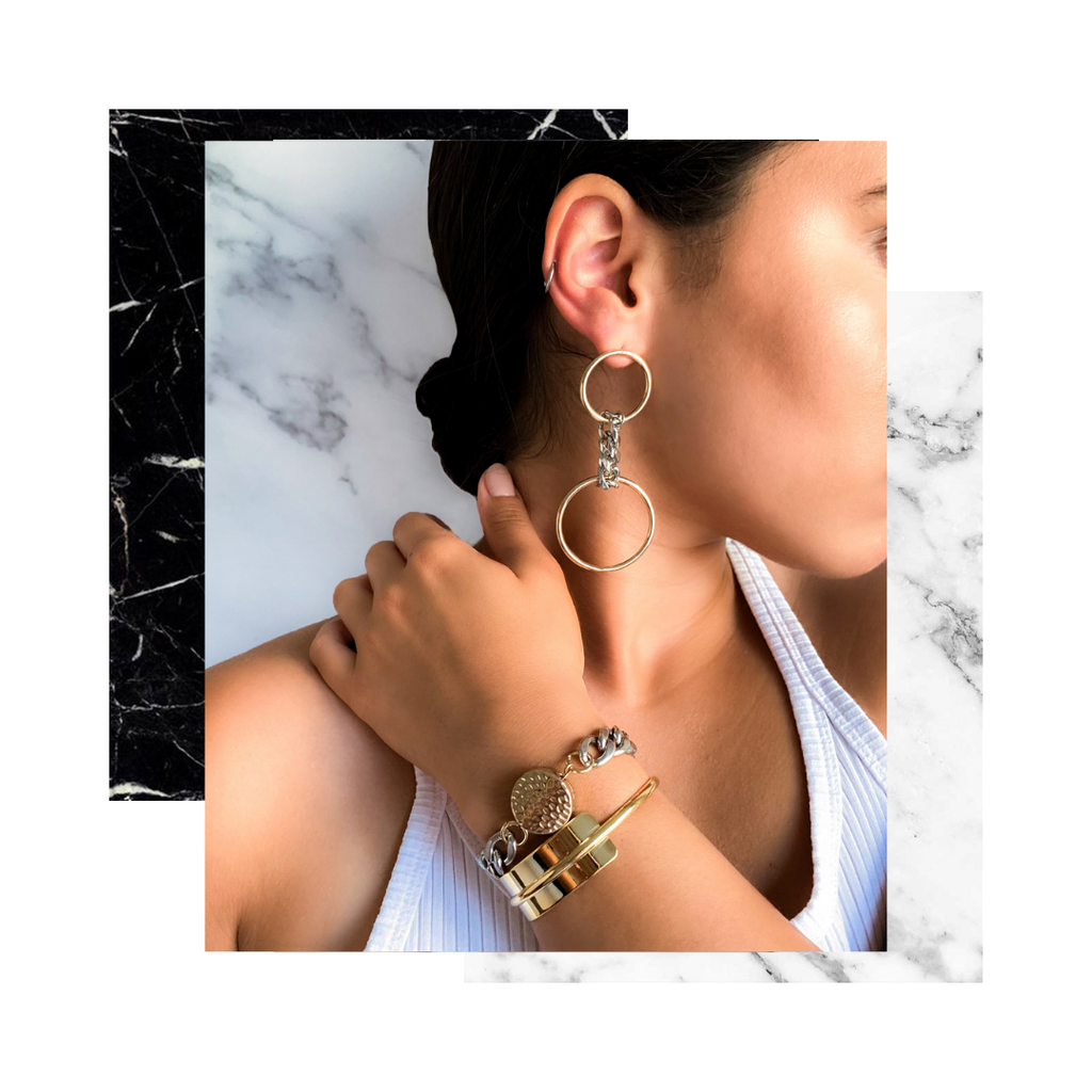 Mixing metals earrings deals